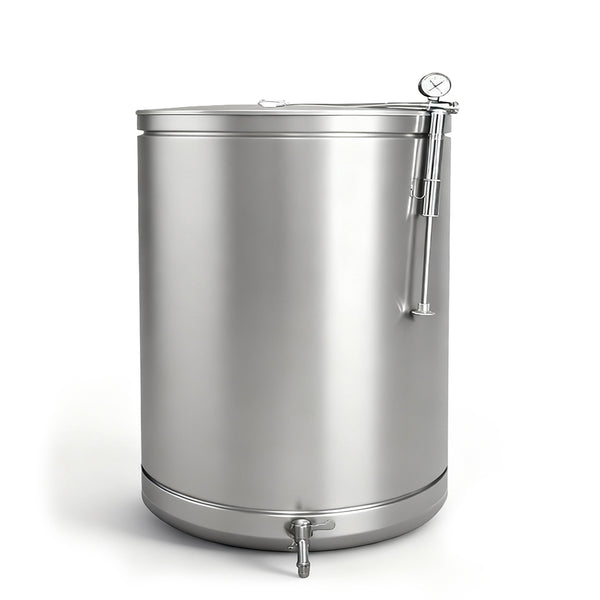 Съд от неръждаема стомана 315 л с плаващ капак и кран