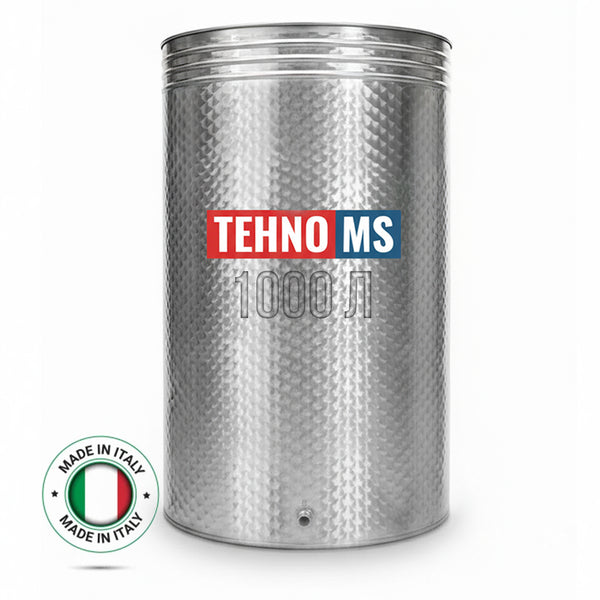 БЪЧВА ОТ НЕРЪЖДАЕМА СТОМАНА ОТ ИТАЛИЯ С ПЛАВАЩ КАПАК И КРАН 1000