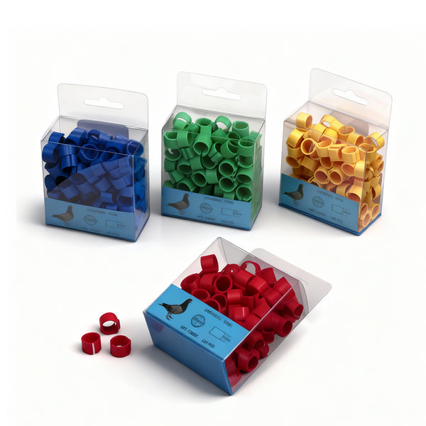 Пръстени / халки за гълъби 8 мм (червени)